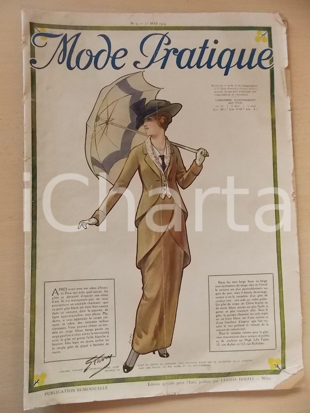 Giornale, rivista storica Mai 1914 PARIS MODE PRATIQUE Journal femme et maison nÂ°9 Robes d hiver 1
