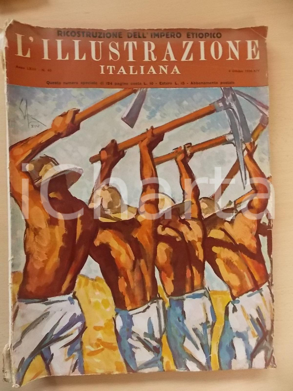 Giornale, rivista storica 1936 L ILLUSTRAZIONE ITALIANA Ricostruzione IMPERO ETIOPICO Rivista 124 pp. 1
