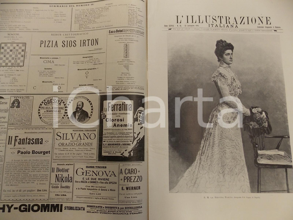 Giornale, rivista storica 1901 L ILLUSTRAZIONE ITALIANA VICCHIO  Monumento a Giotto Sovracoperta n°38 1