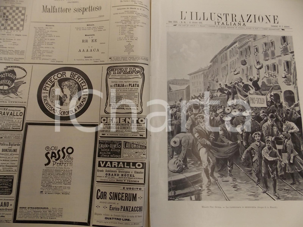 Giornale, rivista storica 1902 L ILLUSTRAZIONE ITALIANA I funerali di Emile ZOLA Sovracoperta nÂ°41 1