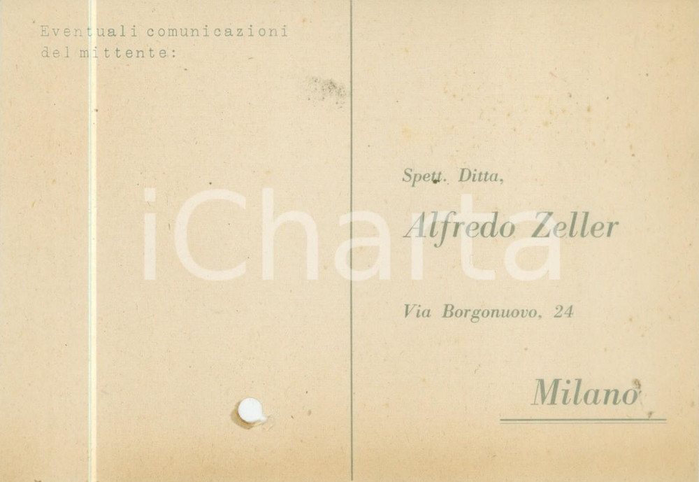 Cartolina originale da collezione 1940 ca MILANO Ditta MAINZ & Son Ltd BRADFORD Offerte lane Cartolina FG NV 1