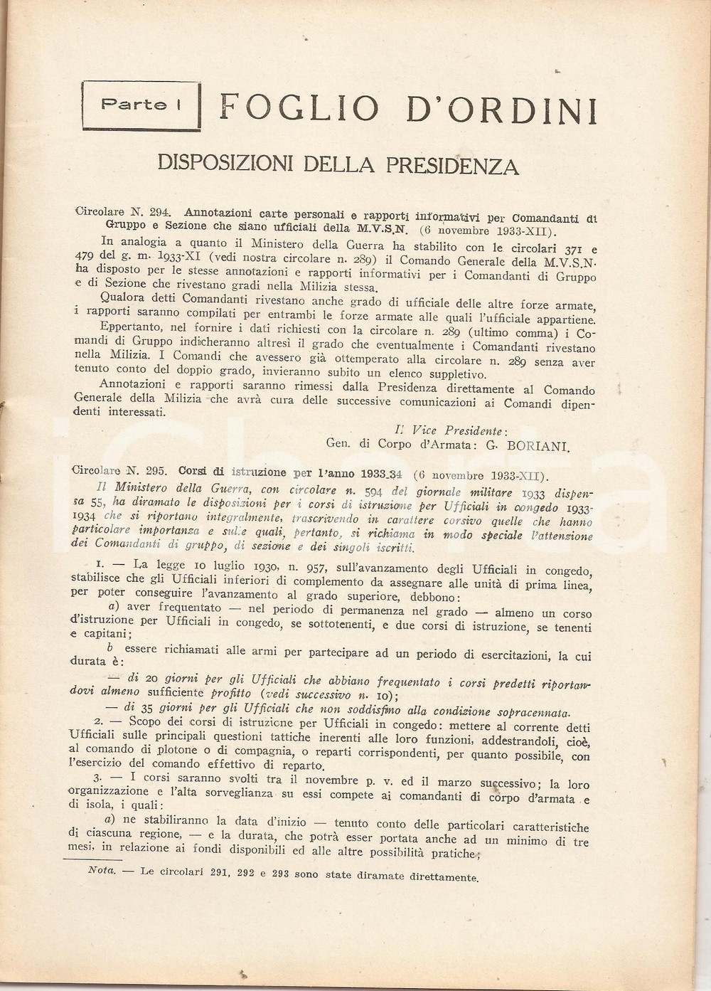 Documento originale, autentico 1933 FOGLIO D ORDINI U.N.U.C.I. Celebrazioni Marcia su ROMA per Anno XII Rivista 1