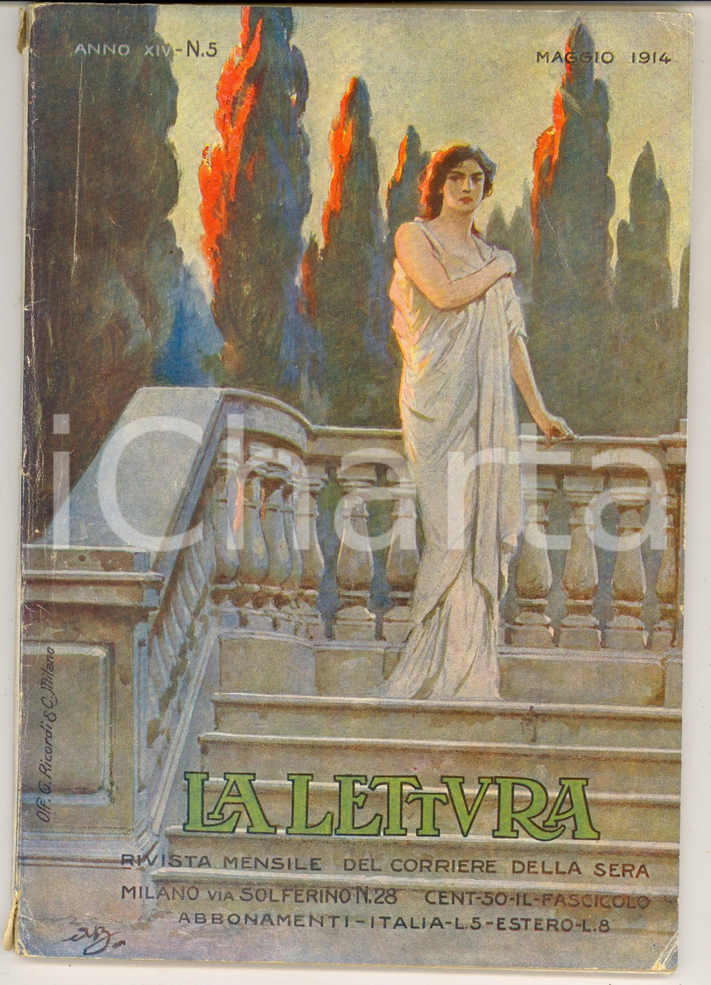 Giornale, rivista storica 1914 LA LETTURA TRIPOLI italiana da tre anni Rivista ILLUSTRATA Anno XIV n.5 1