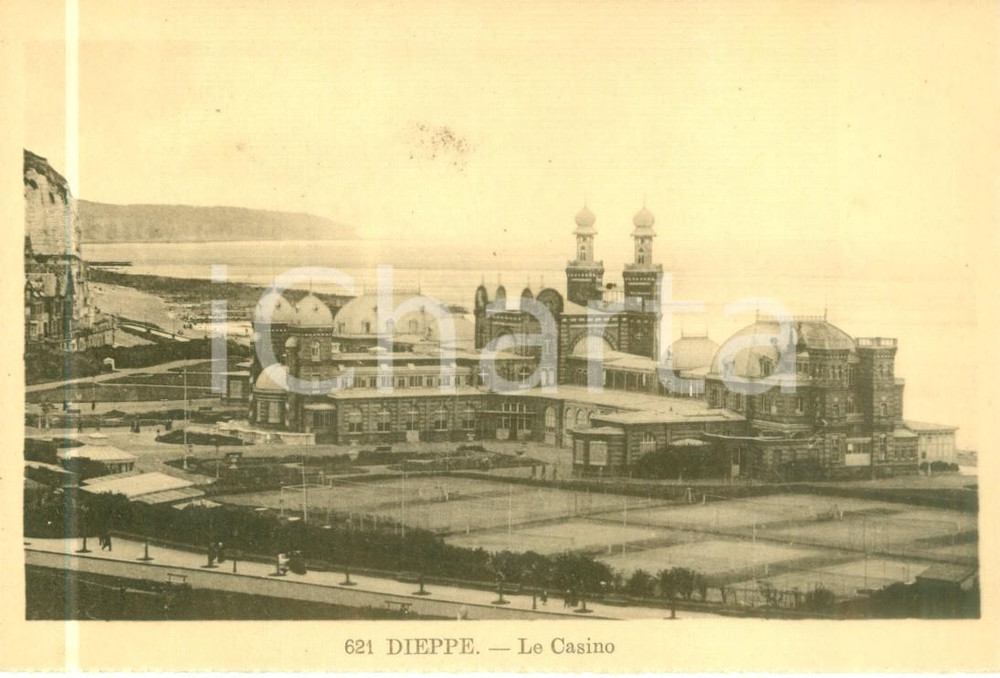 Cartolina originale da collezione 1935 ca DIEPPE FRANCE Vue générale du CASINO Cartolina FP NV 1