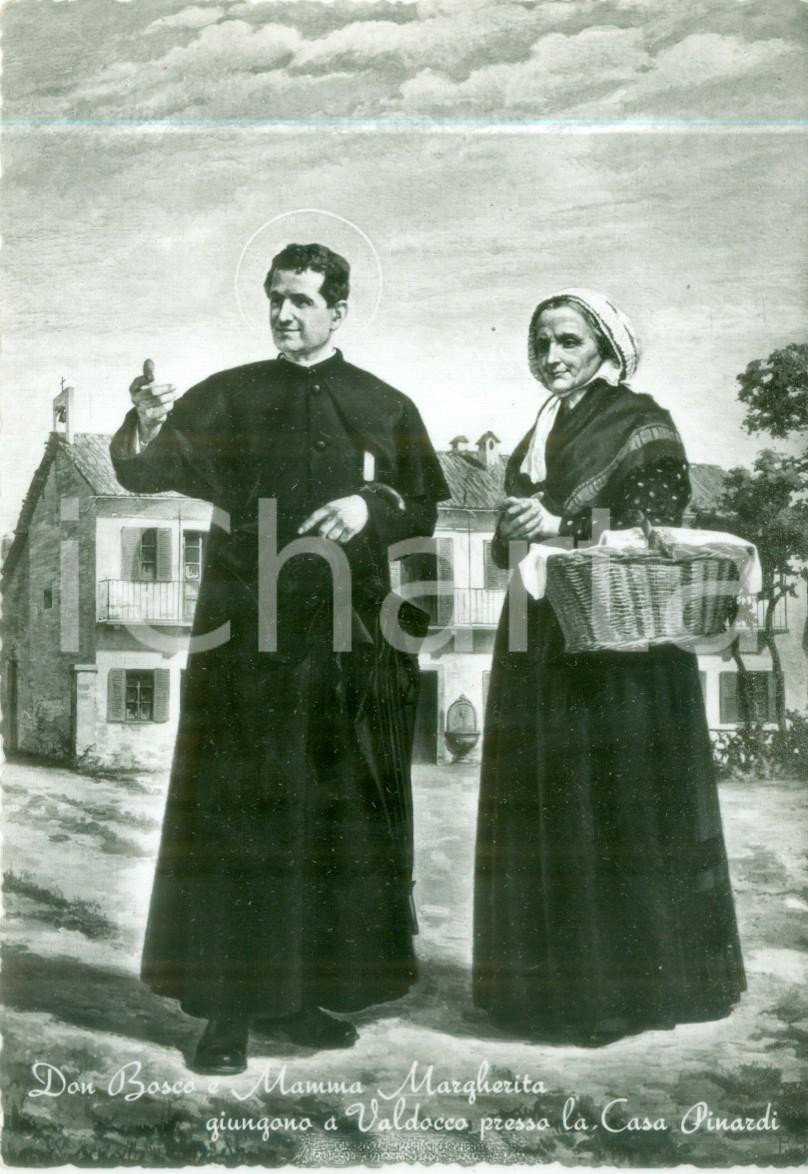 Cartolina originale da collezione 1955 ca TORINO VALDOCCO Don Bosco e Mamma Margherita Casa PINARDI Cartolina FG 1