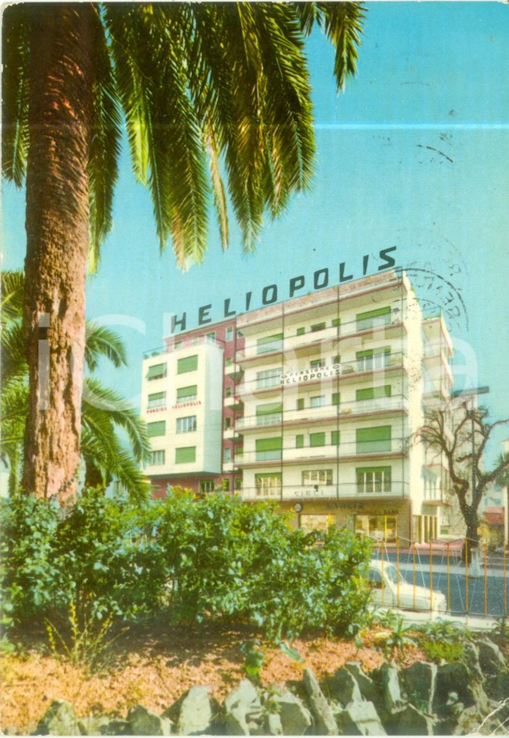 Cartolina originale da collezione 1971 SANREMO IM Veduta della Pensione HELIOPOLIS Cartolina VINTAGE FG VG 1