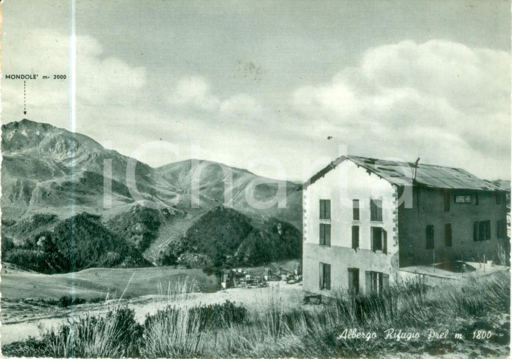 Cartolina originale da collezione 1967 FRABOSA SOPRANA CN Albergo rifugio e panorama del MONDOLÃˆ Cartolina FG VG 1