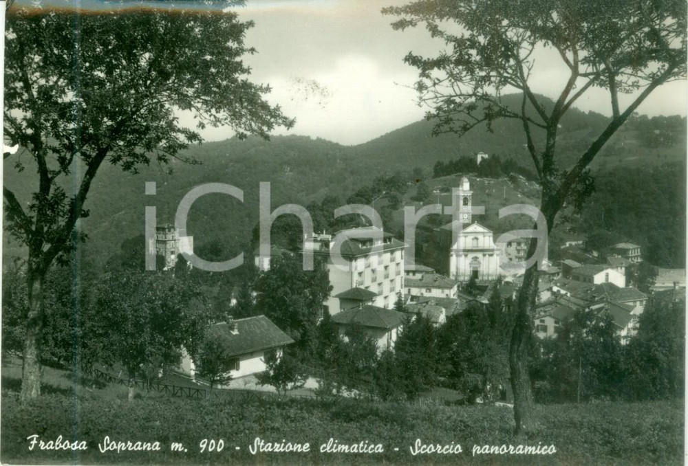 Cartolina originale da collezione 1956 FRABOSA SOPRANA CN Scorcio panoramico stazione climatica Cartolina FG VG 1
