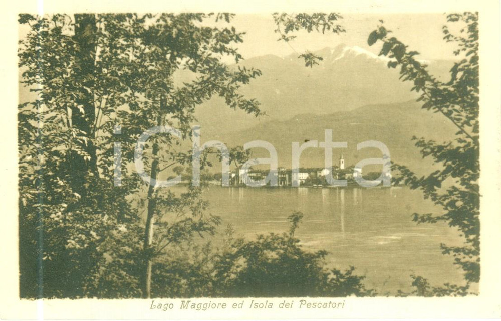 Cartolina originale da collezione 1935 ca STRESA VB Il lago Maggiore e l Isola dei Pescatori Cartolina FP NV 1