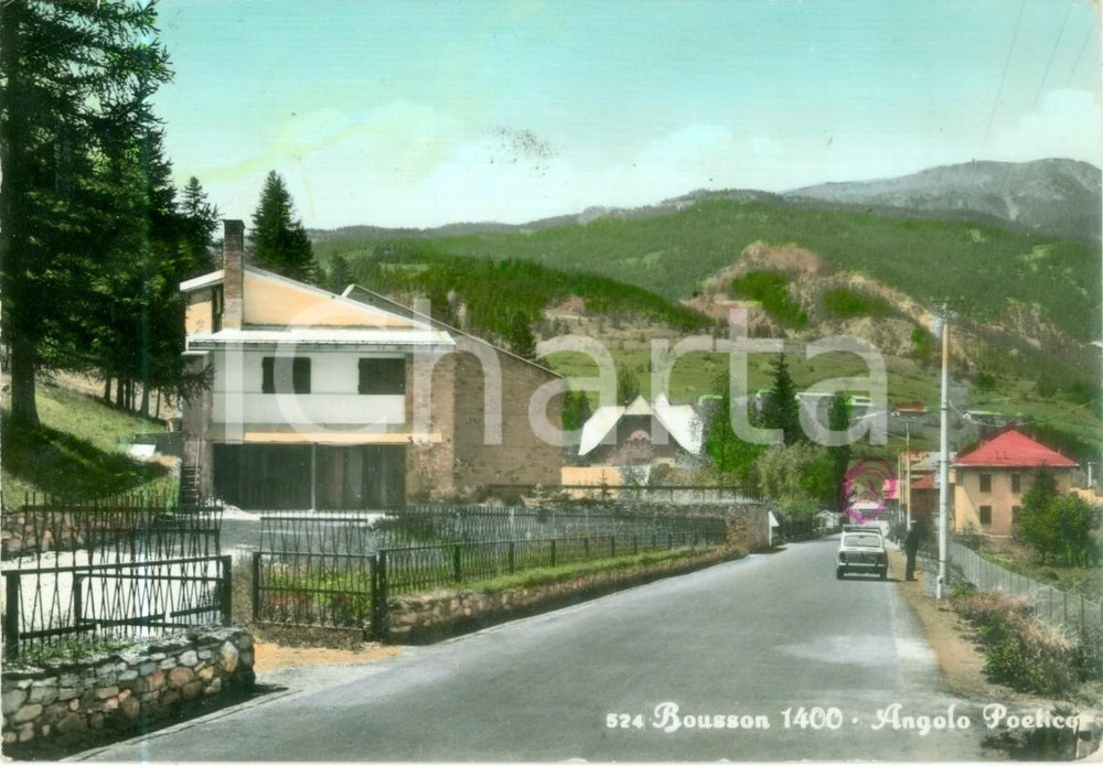 Cartolina originale da collezione 1968 BOUSSON TO Angolo poetico Cartolina postale VINTAGE FG NV 1