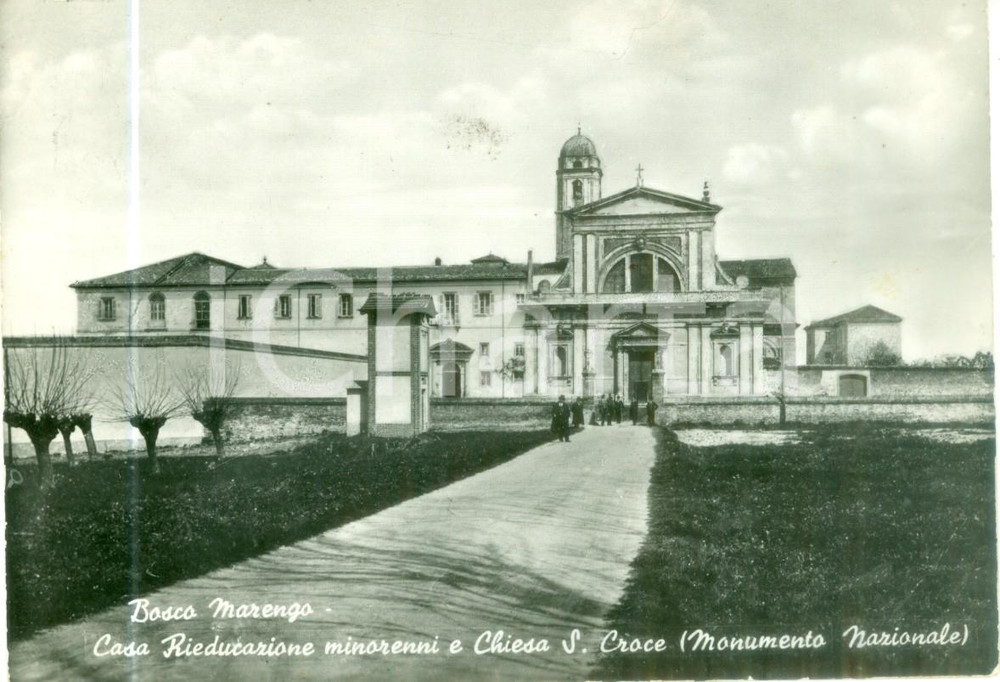 Cartolina originale da collezione 1954 BOSCO MARENGO AL Casa Rieducazione minorenni Cartolina FG VG DANNEGGIATA 1