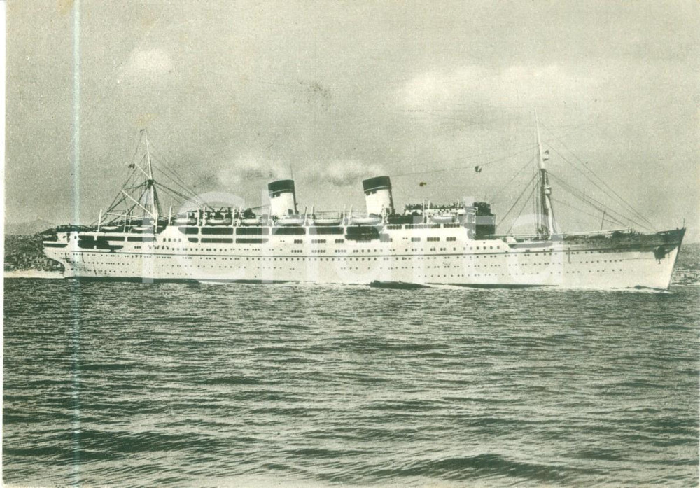 1940 ca GENOVA Società Navigazione ITALIA Piroscafo CONTE GRANDE Cartolina FG NV