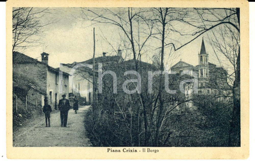 Cartolina originale da collezione 1930 ca PIANA CRIXIA SV Il Borgo Cartolina postale ANIMATA FP NV 1
