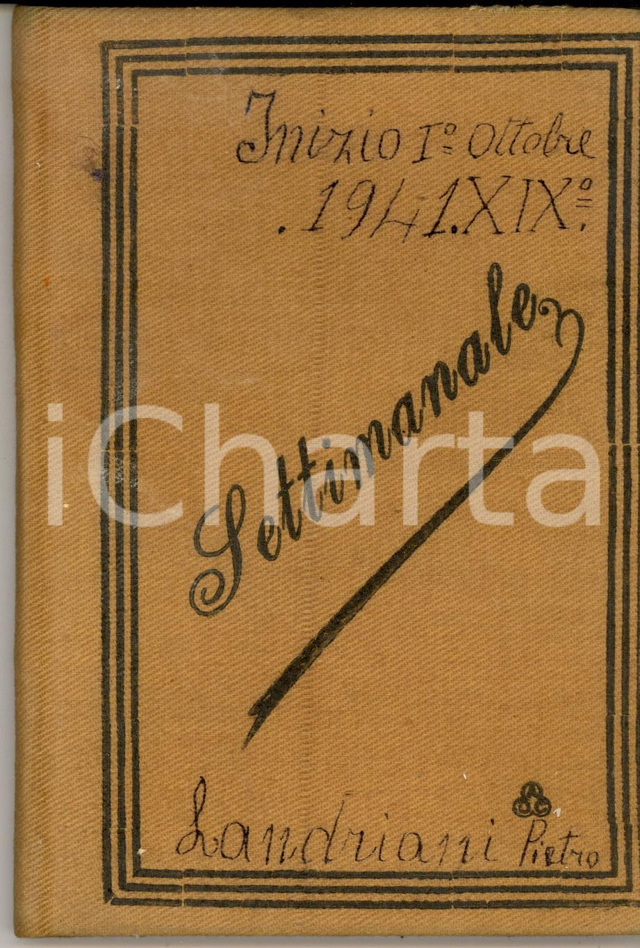 Documento originale, autentico Ottobre 1941 GAGGIANO Ditta Pietro LANDRIANI Settimanale paghe per operai 1