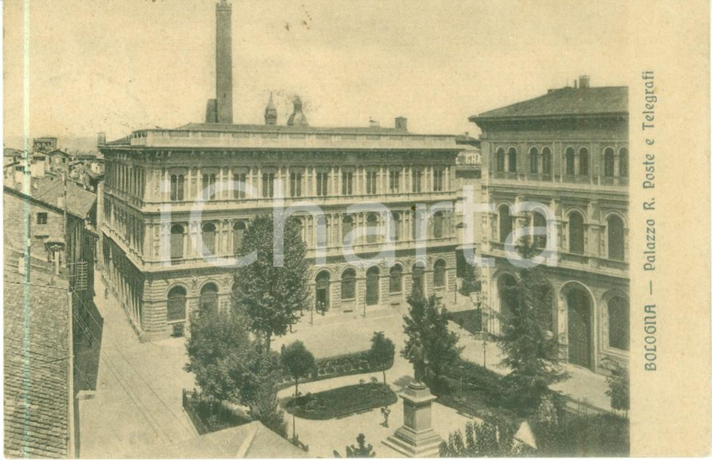 Cartolina originale da collezione 1915 BOLOGNA Palazzo Regie Poste e Telegrafi Cartolina FP VG 1