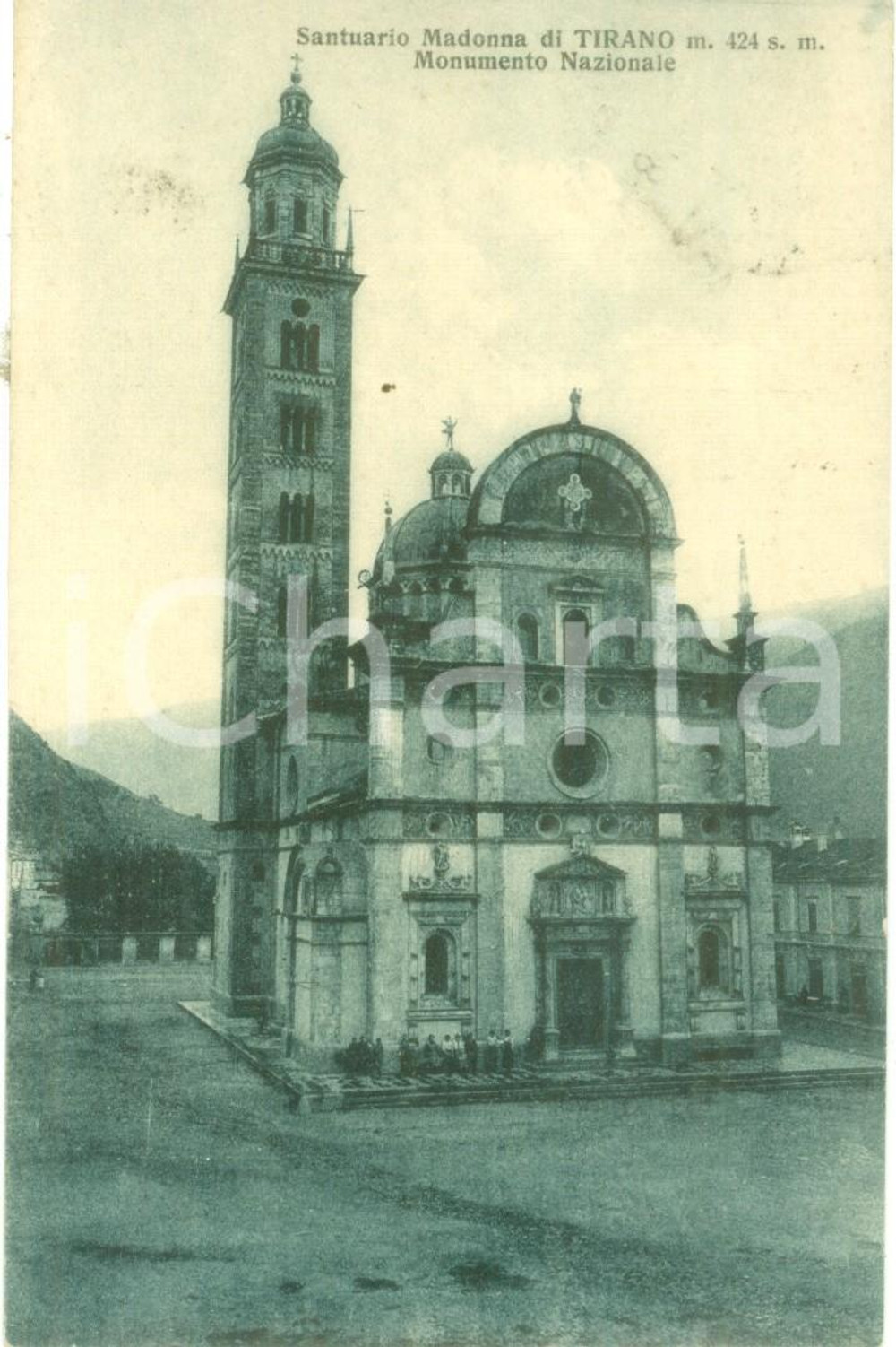 Cartolina originale da collezione 1926 TIRANO SO Santuario Madonna di Tirano Cartolina FP VG 1