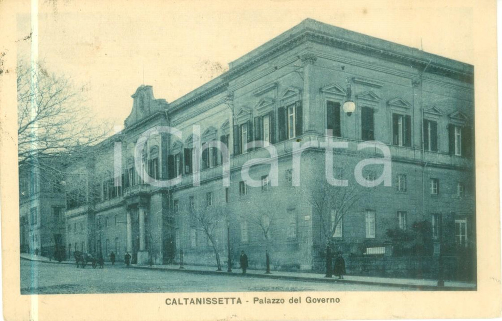 Cartolina originale da collezione 1930 CALTANISSETTA Palazzo del Governo Cartolina postale FP VG 1