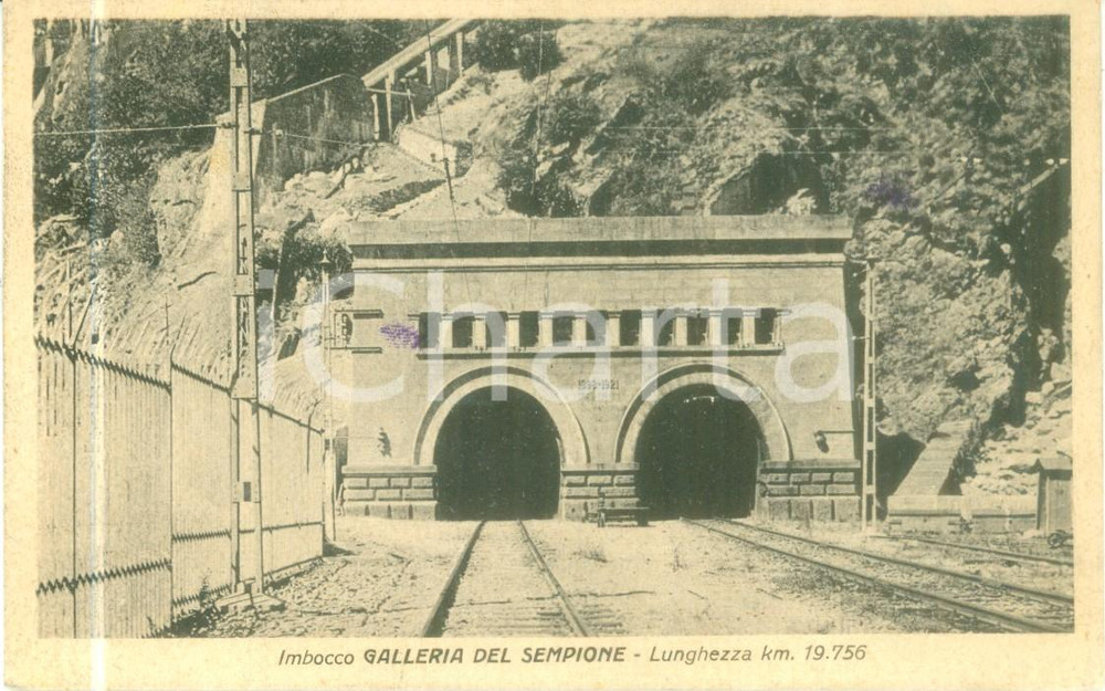 Cartolina originale da collezione 1941 RIEDBRIG SVIZZERA Imbocco della Galleria del SEMPIONE Cartolina FP VG 1