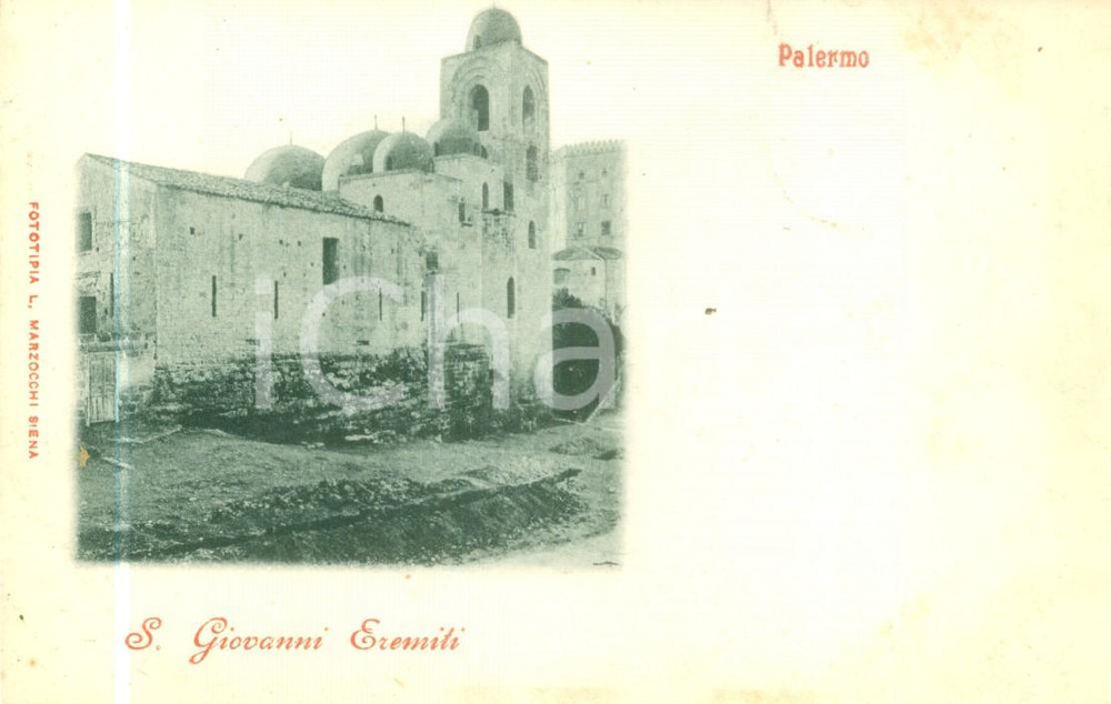 Cartolina originale da collezione 1900 ca PALERMO Chiesa di San Giovanni degli Eremiti Cartolina postale FP NV 1