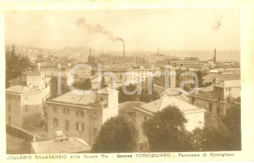 Cartolina originale da collezione 1930 ca GENOVA CORNIGLIANO Collegio CALASANZIO delle Scuole Poe Cartolina FP NV 1
