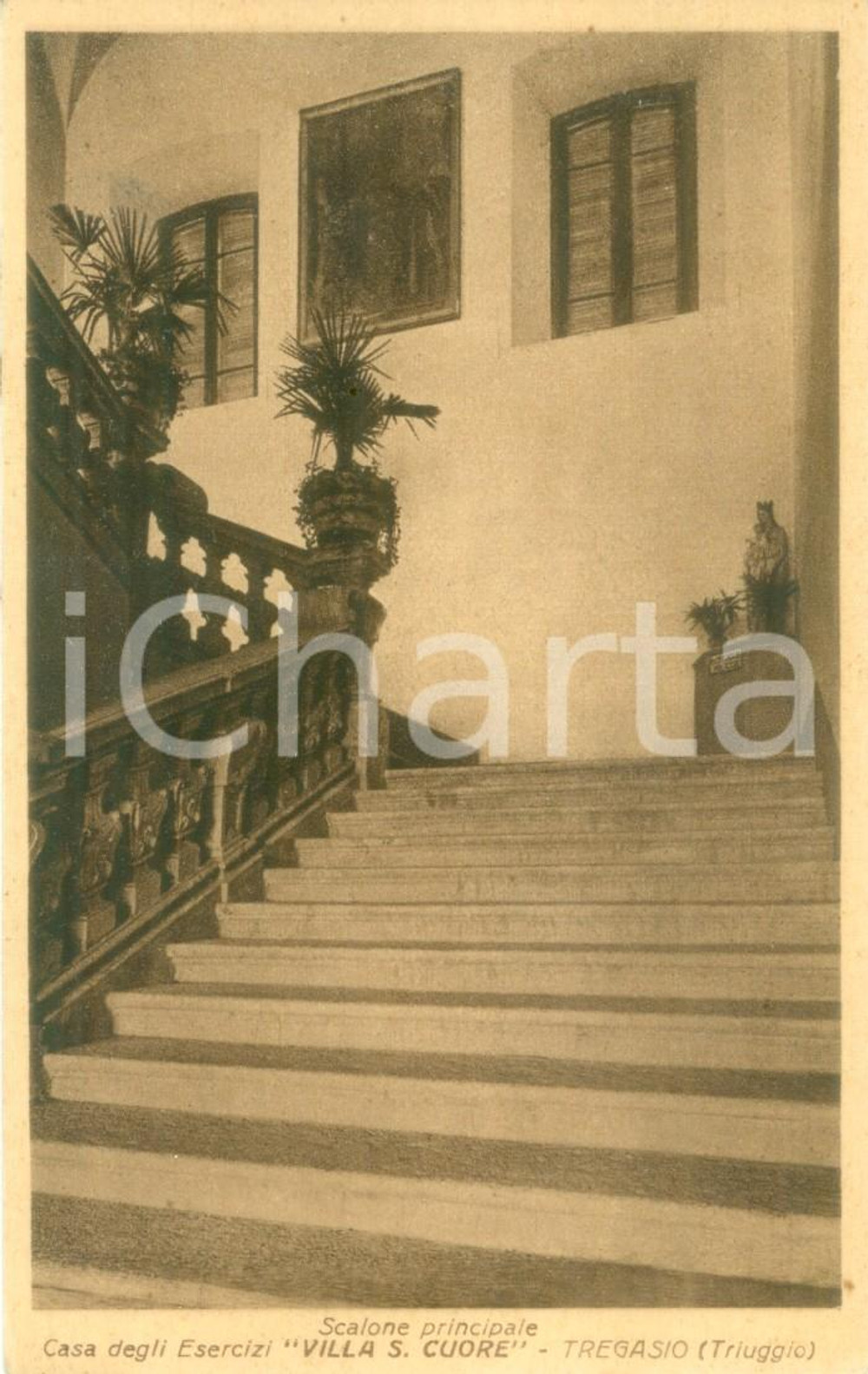 1930 ca TRIUGGIO (MB) Casa degli Esercizi Villa Sacro Cuore a TREGASIO Cartolina