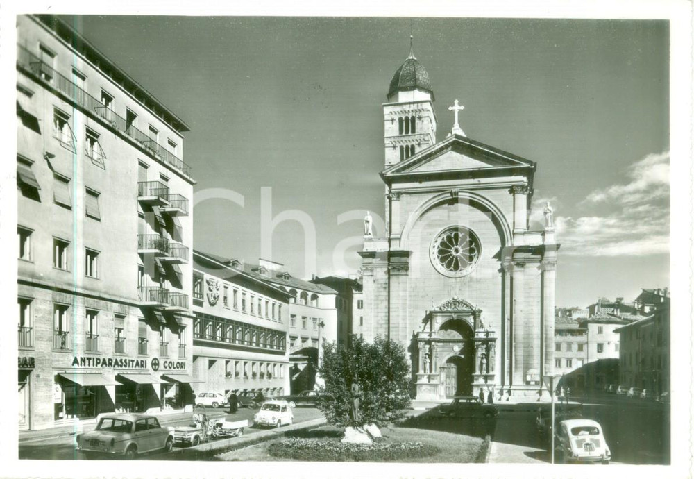 Cartolina originale da collezione 1960 ca TRENTO Basilica Santa Maria Maggiore Antiparassitari Cartolina FG NV 1