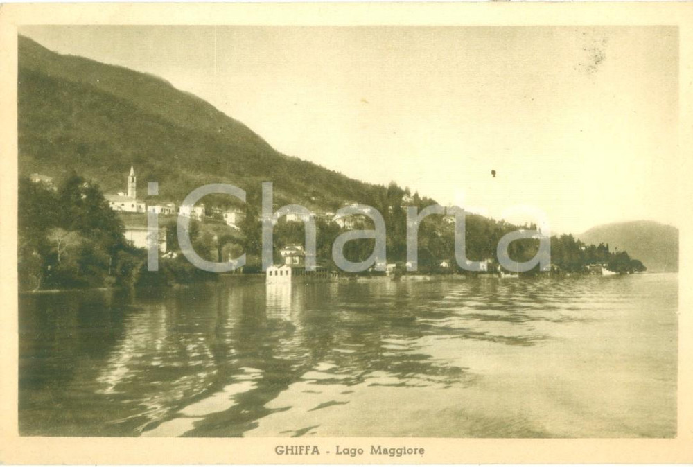 Cartolina originale da collezione 1944 GHIFFA VB Lago Maggiore Cartolina con sovrastampa RSI FP VG 1