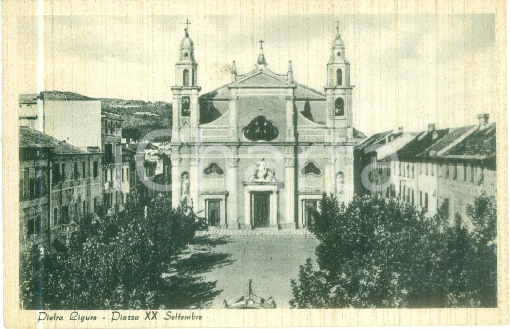 Cartolina originale da collezione 1944 PIETRA LIGURE SV Piazza XX Settembre Cartolina FP VG 1