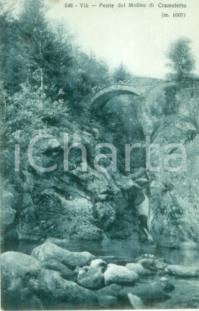 Cartolina originale da collezione 1916 VIU  TO Ponte del Molino di CRAMOLETTI Cartolina FP VG 1