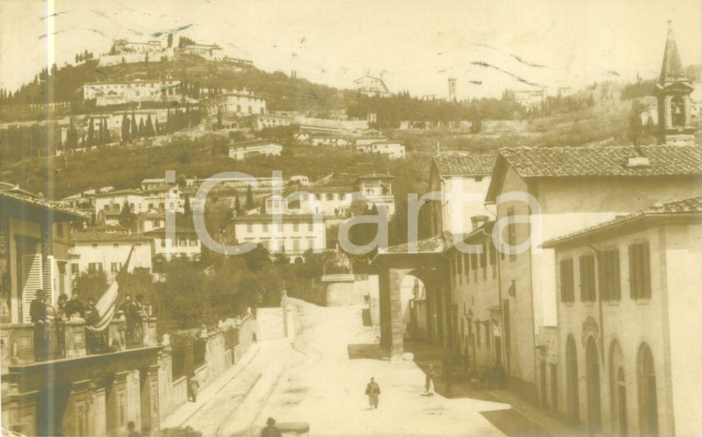 Cartolina originale da collezione 1919 FIESOLE FI Convento di San Domenico e panorama Cartolina FP VG 1