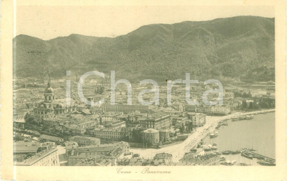 Cartolina originale da collezione 1914 COMO Veduta panoramica della cittÃ  Cartolina postale FP VG 1