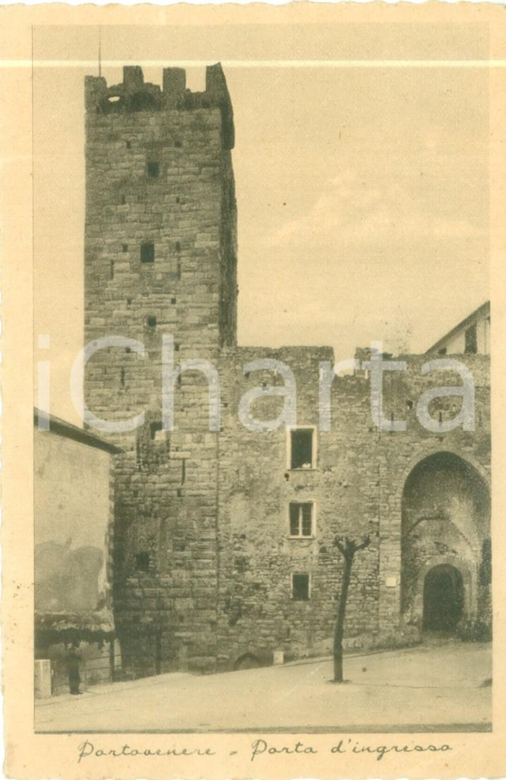 Cartolina originale da collezione 1950 PORTO VENERE SP veduta della Porta d ingresso Cartolina FP VG 1