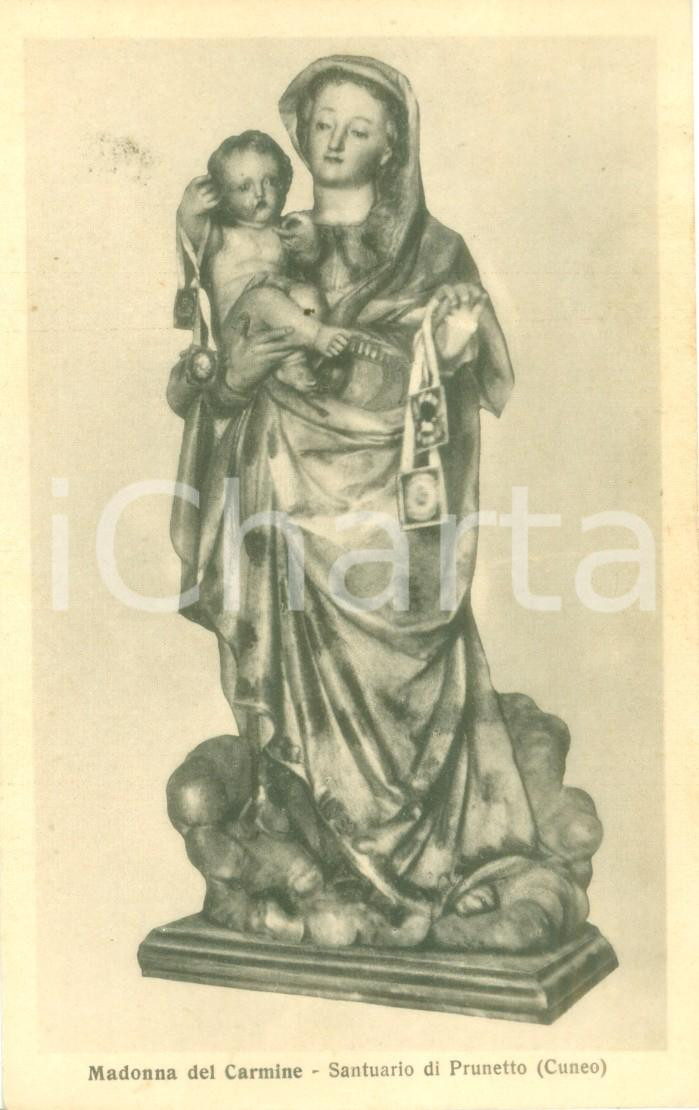 Cartolina originale da collezione 1930 ca PRUNETTO CN Madonna del Carmine al Santuario Cartolina FP NV 1