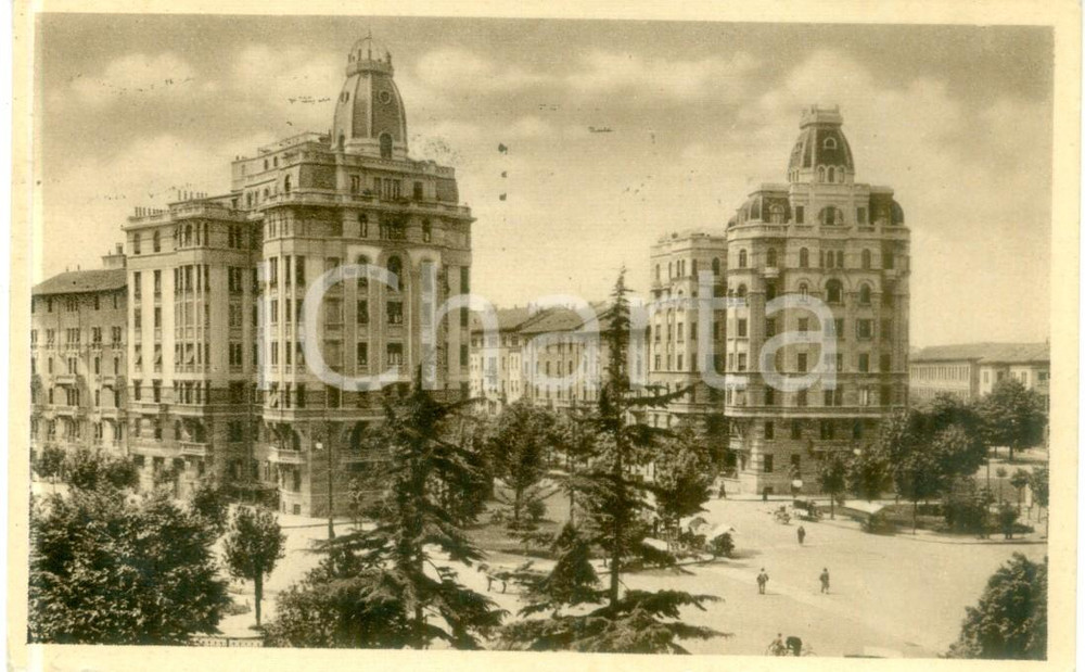 Cartolina originale da collezione 1934 MILANO Panorama di Piazza PIEMONTE Cartolina postale FP VG 1