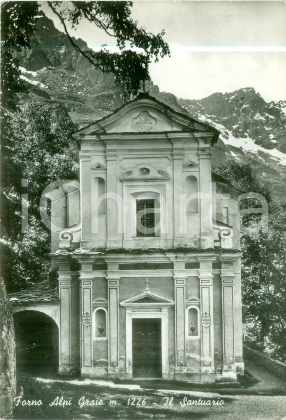 Cartolina originale da collezione 1982 GROSCAVALLO TO Santuario di Forno ALPI GRAIE Cartolina FG VG 1