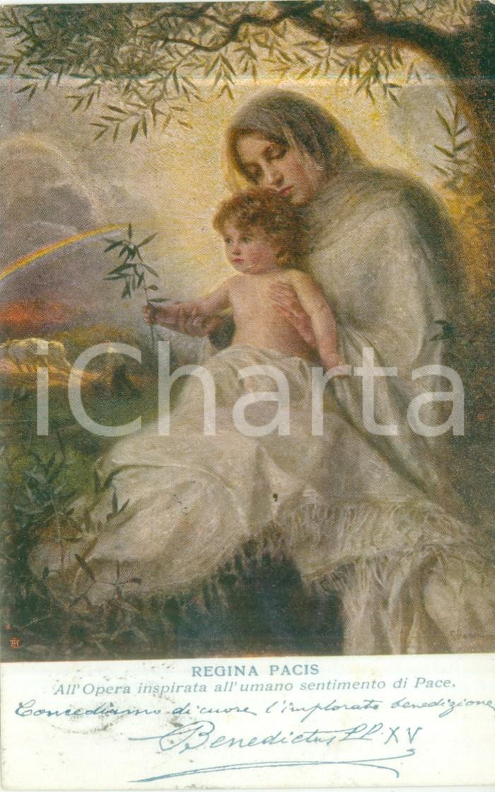 Cartolina originale da collezione 1911 Pittore Giuseppe MAGNI Regina Pacis Cartolina FP VG 1