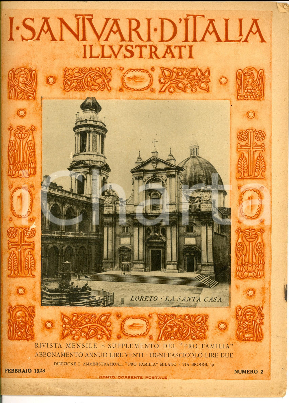 Giornale, rivista storica 1928 I SANTUARI D ITALIA ILLUSTRATI Loreto  La Santa Casa Rivista nÂ° 2 1