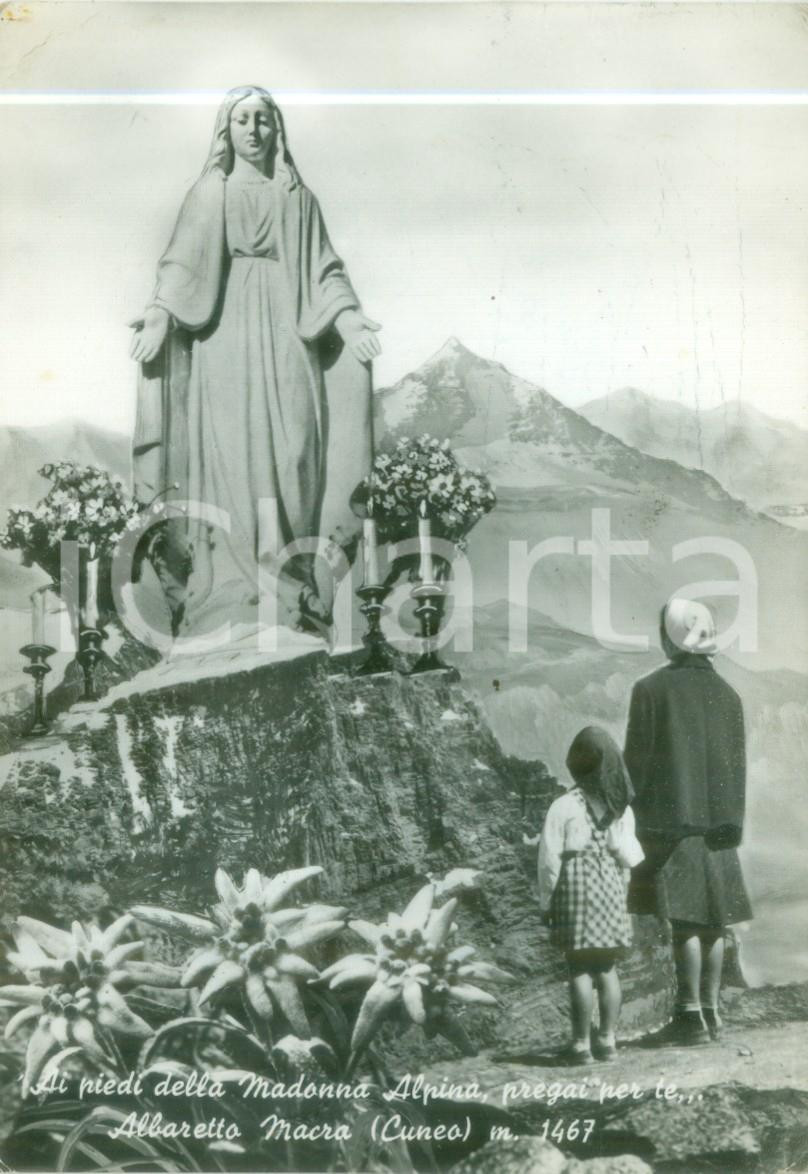 Cartolina originale da collezione 1960 ca MACRA CN La Madonna Alpina di ALBARETTO Cartolina FG NV 1