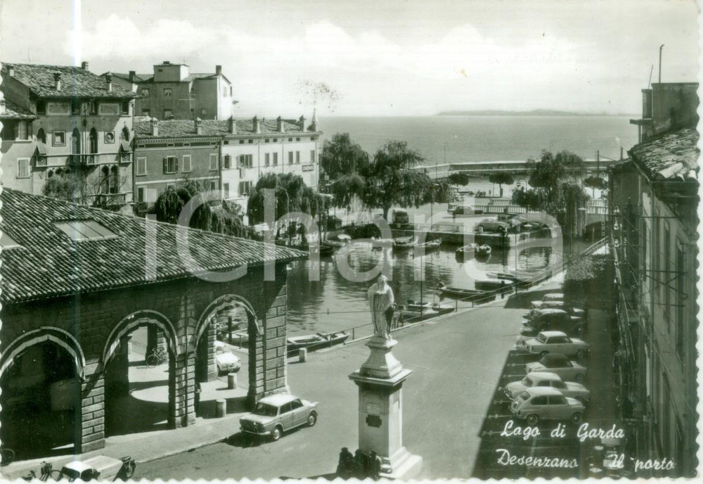 Cartolina originale da collezione 1966 DESENZANO DEL GARDA BS Panorama del porto Cartolina FG VG 1