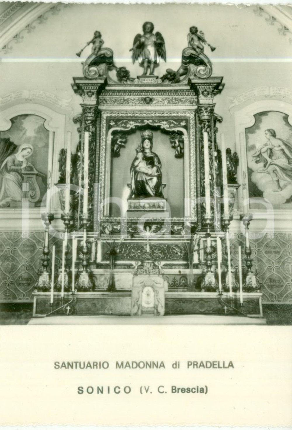 Cartolina originale da collezione 1960 ca SONICO BS Santuario Madonna di PRADELLA Cartolina FG NV 1