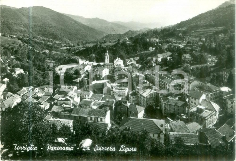 Cartolina originale da collezione 1968 TORRIGLIA GE Panorama della SVIZZERA Ligure Cartolina FG VG 1