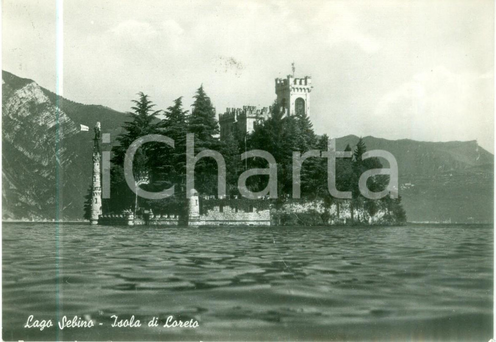 Cartolina originale da collezione 1955 ca MONTE ISOLA BS Isola di LORETO nel Lago SEBINO Cartolina FG NV 1