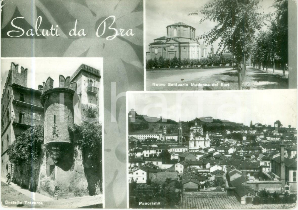 Cartolina originale da collezione 1961 BRA CN Vedutine Nuovo Santuario MADONNA DEI FIORI Cartolina FG VG 1