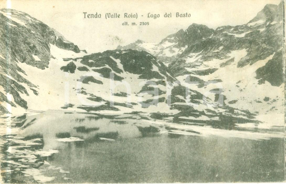 Cartolina originale da collezione 1920 ca COLLE DI TENDA CN Lago del BASTO in Valle ROIA Cartolina FP NV 1