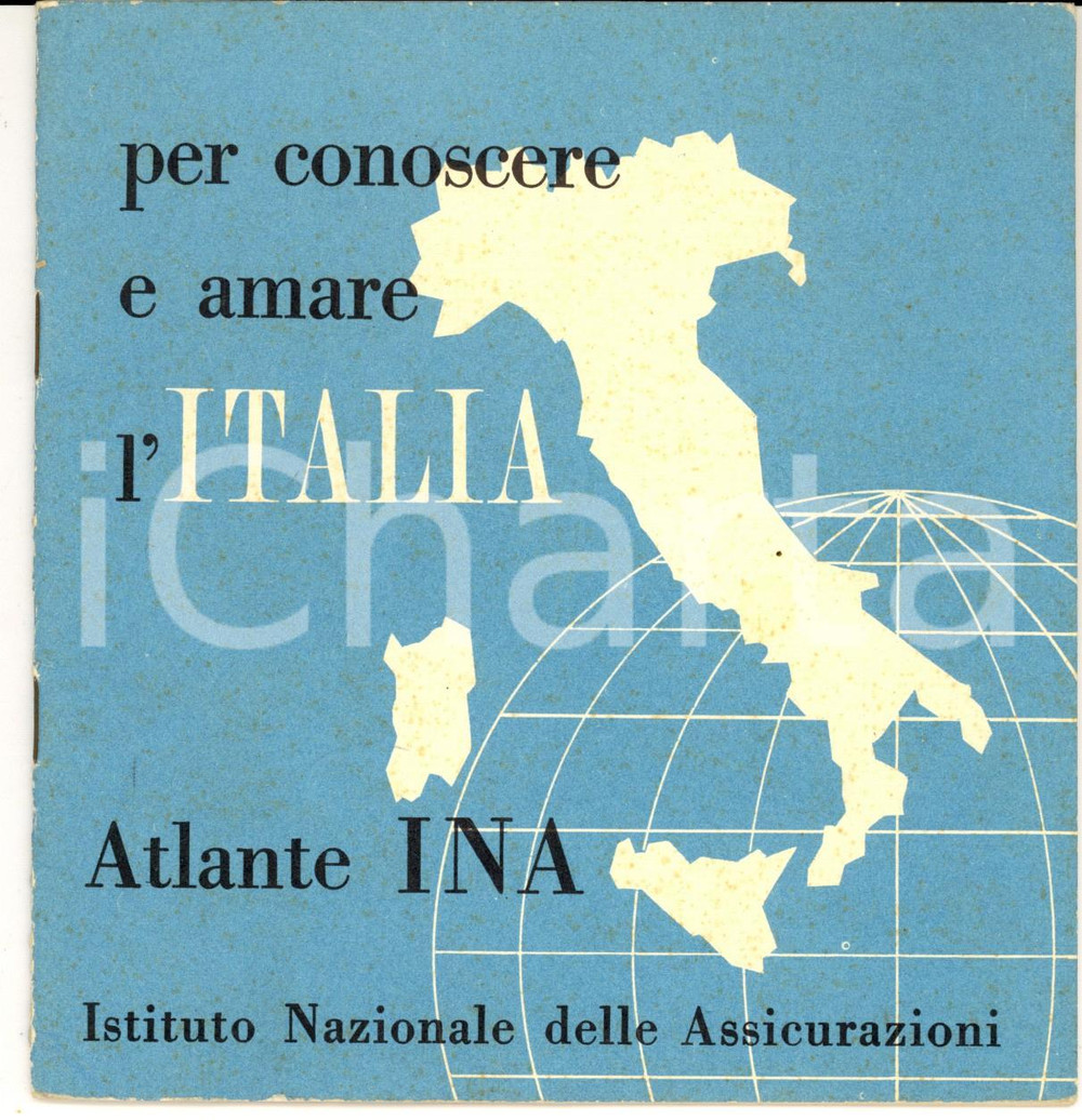 Libro, pubblicazione d epoca 1956 INA NOVARA Conoscere e amare l Italia  Atlante 15x15 cm 1