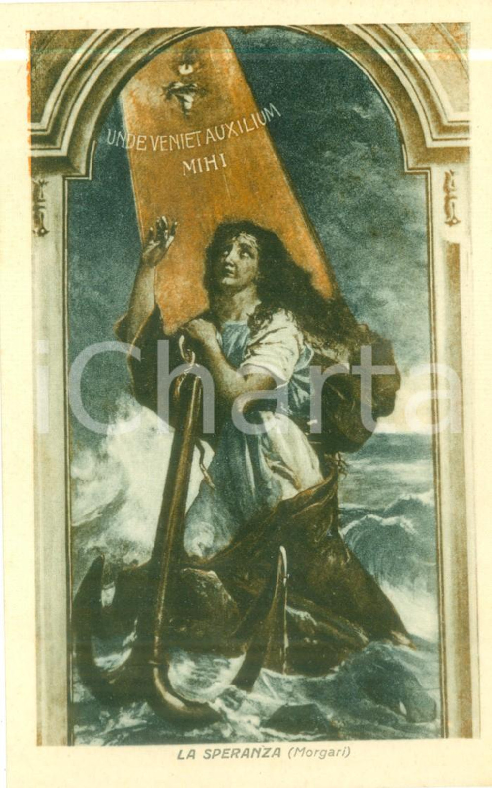 Cartolina originale da collezione 1930 ca SANREMO IM Ricordo Santuario Sacro Cuore di BUSSANA Cartolina FP NV 1