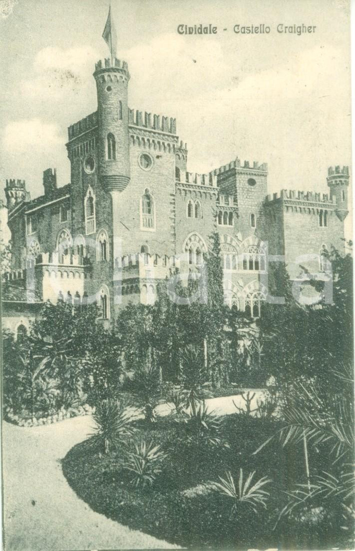 Cartolina originale da collezione 1915 CIVIDALE UD Veduta del castello CRAIGHER Cartolina FP VG 1