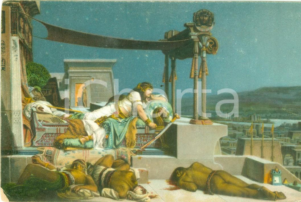 Cartolina originale da collezione 1930 ca Jean Jules LECOMTE DU NOUY Portatori di cattive notizie Cartolina FP VG 1