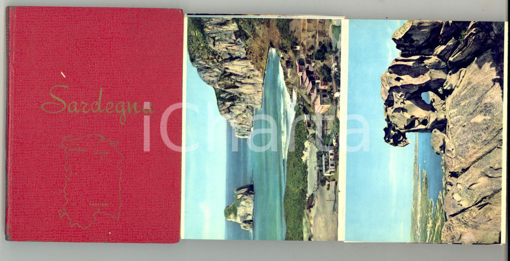 Materiale pubblicitario d’epoca 1960 ca SARDEGNA Libretto a organino ILLUSTRATO a colori VINTAGE 1