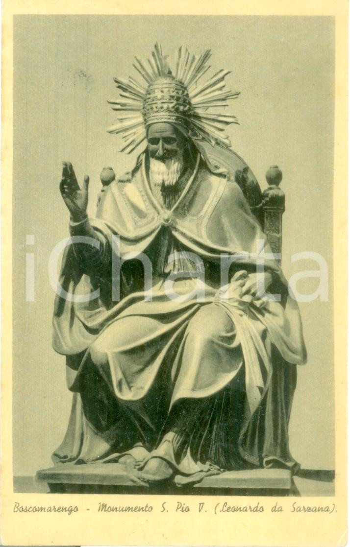 Cartolina originale da collezione 1956 BOSCO MARENGO AL Monumento a San PIO V Cartolina FP NV 1